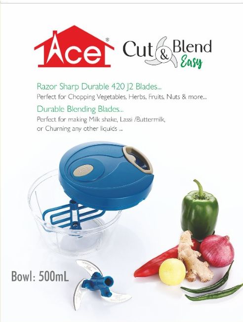 Cut & Blend - 500ml - Pull Type Vegetable Chopper - Image 2